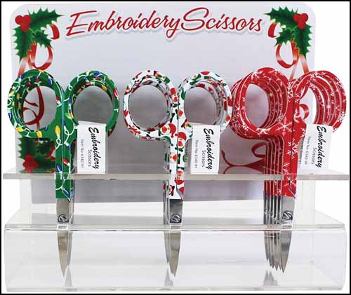 Holiday 4 Embroidery Scissors 6340-91 Display Unit - Click Image to Close
